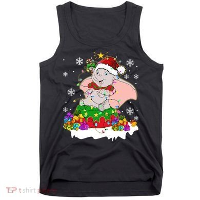 Dumbo Elephant Christmas Light Cute Dumbo Flying Elephant Christmas Tank Top