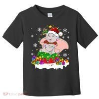 Dumbo Elephant Christmas Light Cute Dumbo Flying Elephant Christmas Toddler T-Shirt thumb 0