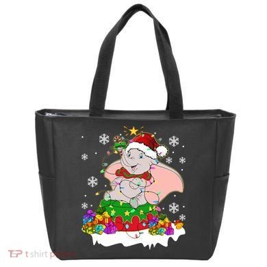 Dumbo Elephant Christmas Light Cute Dumbo Flying Elephant Christmas Tote Bag