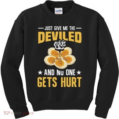 Deviled Eggs Container With Lid Holder Food Deviled Eggs Kids Sweatshirt