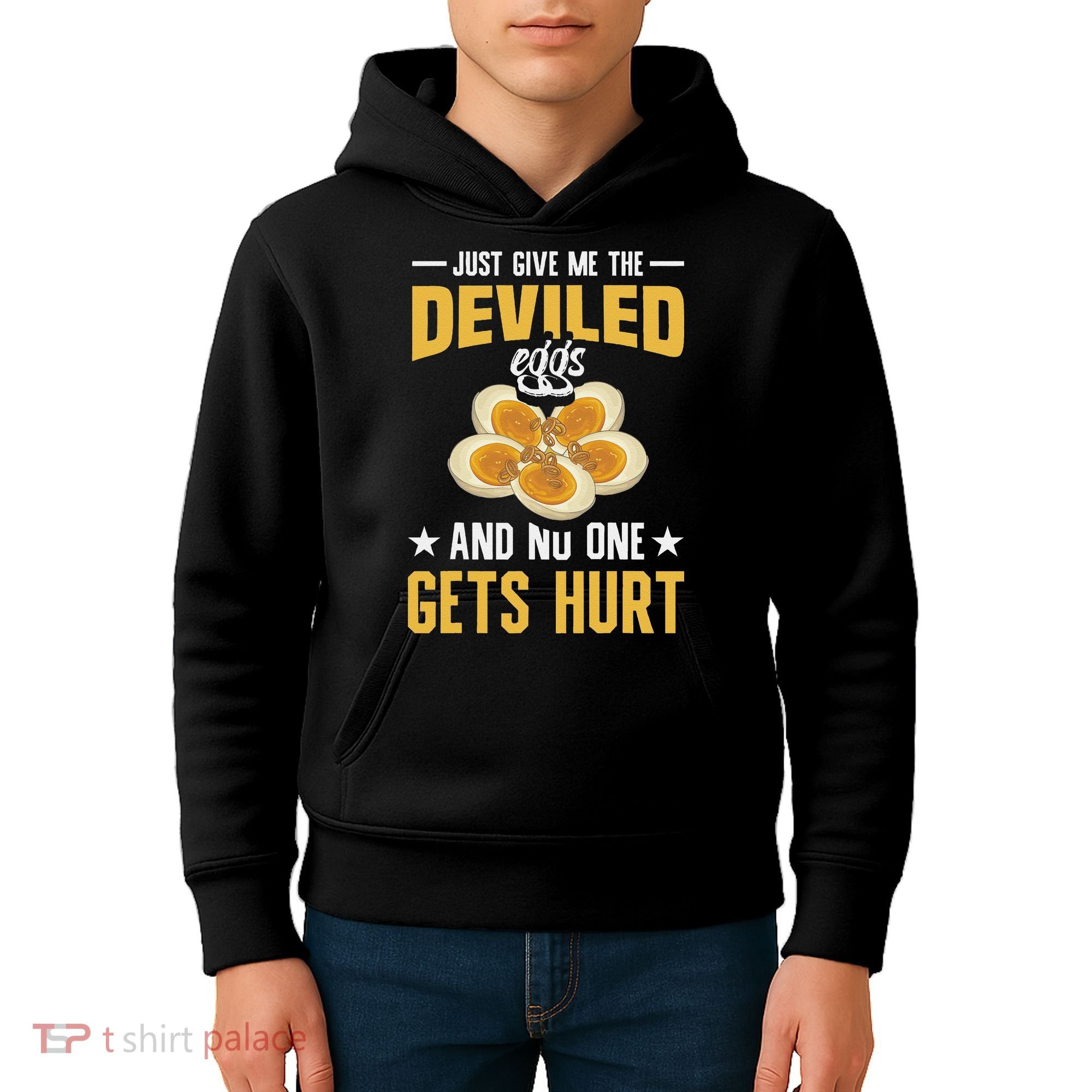 Deviled Eggs Container With Lid Holder Food Deviled Eggs Kids Hoodie