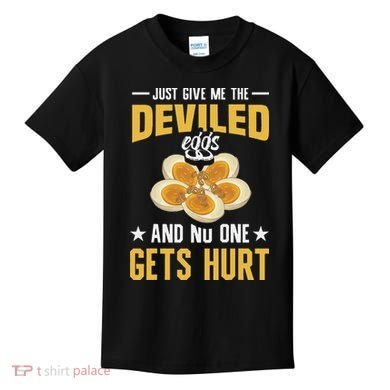 Deviled Eggs Container With Lid Holder Food Deviled Eggs Kids T-Shirt