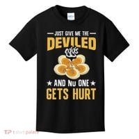 Deviled Eggs Container With Lid Holder Food Deviled Eggs Kids T-Shirt thumb 0