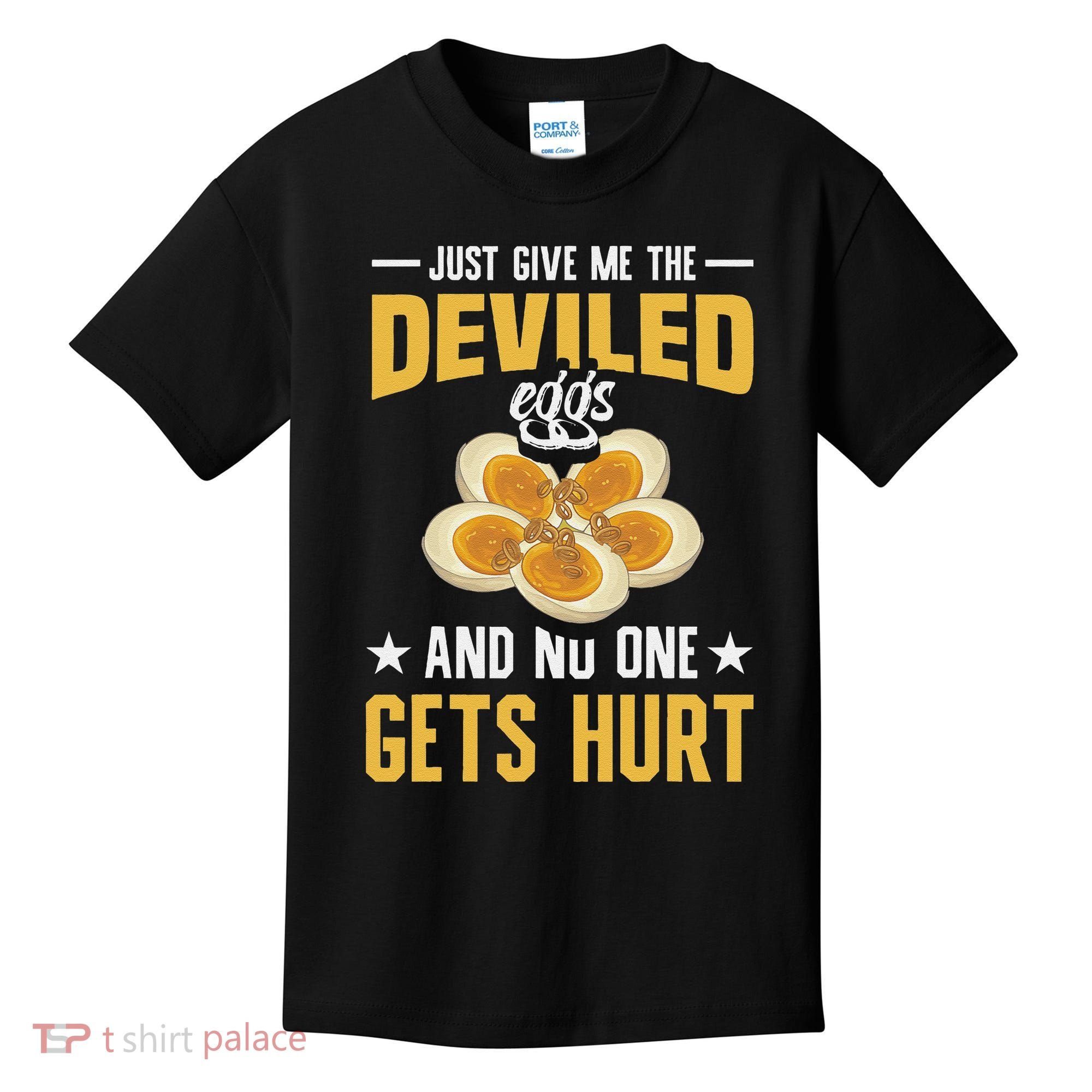 Deviled Eggs Container With Lid Holder Food Deviled Eggs Kids T-Shirt