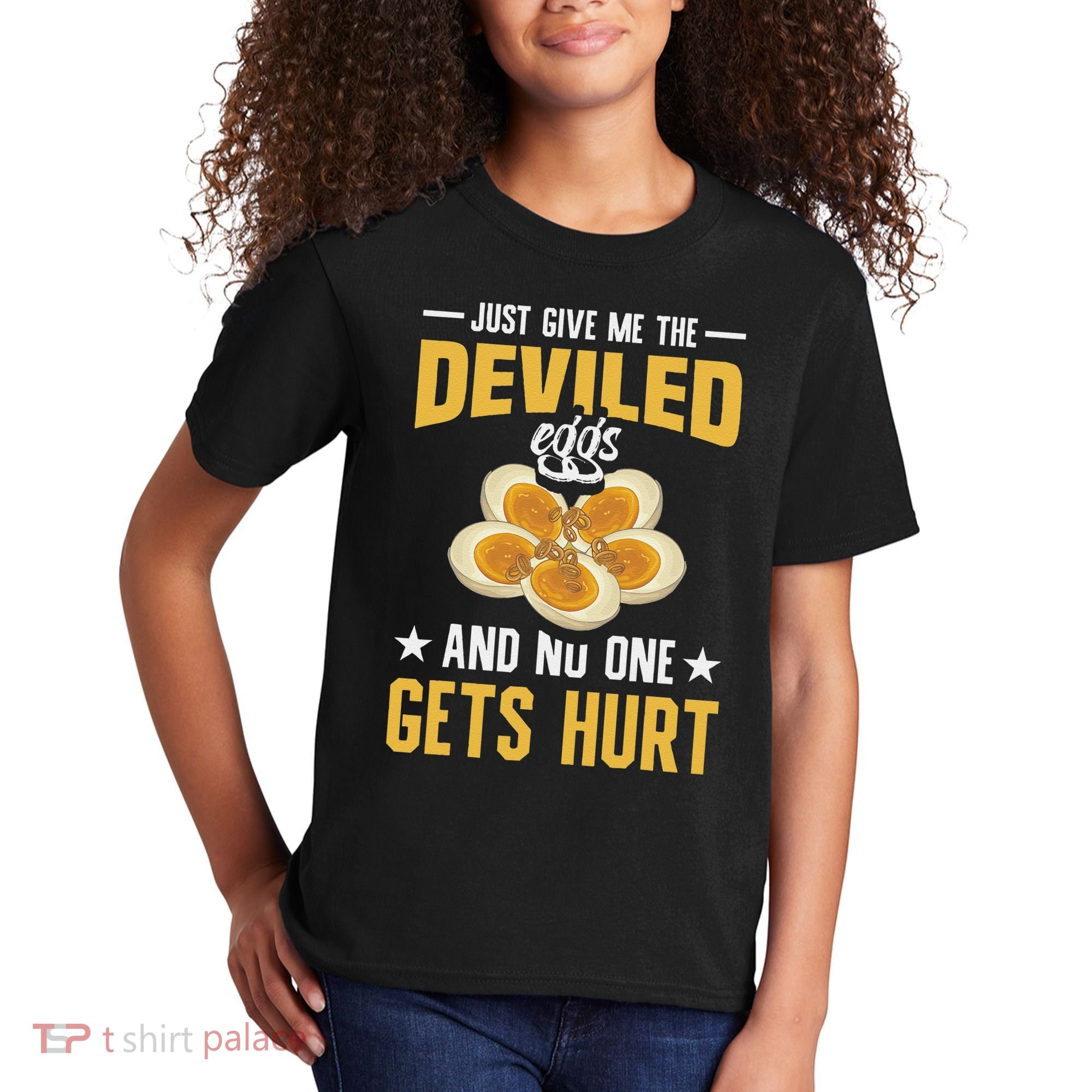 Deviled Eggs Container With Lid Holder Food Deviled Eggs Kids T-Shirt