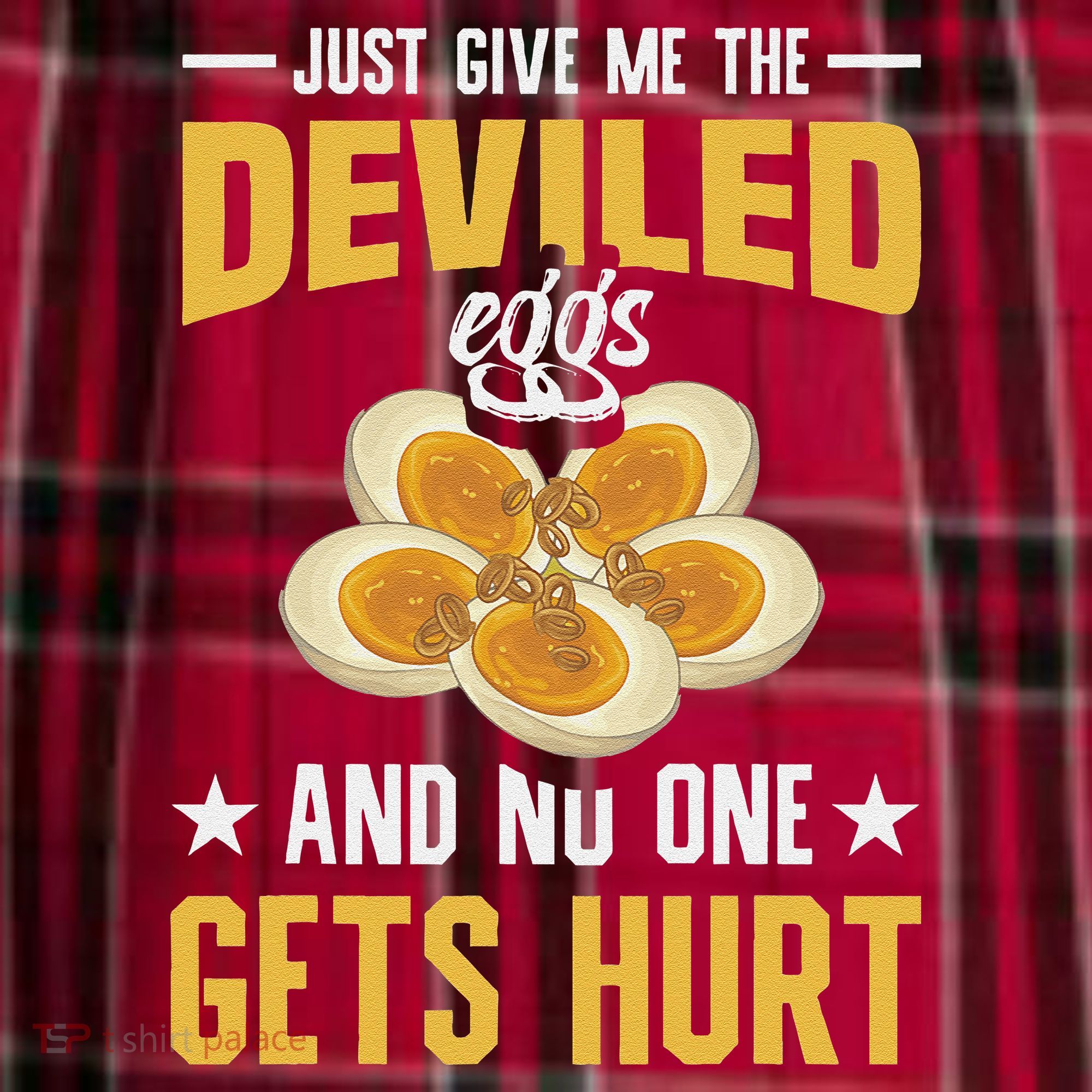 Deviled Eggs Container With Lid Holder Food Deviled Eggs Men's Flannel Plaid Pajama Pants