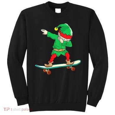 Dabbing Elf Claus Christmas Tree Lights Boys Dab Xmas Sweatshirt