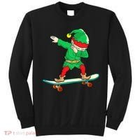 Dabbing Elf Claus Christmas Tree Lights Boys Dab Xmas Sweatshirt thumb 0
