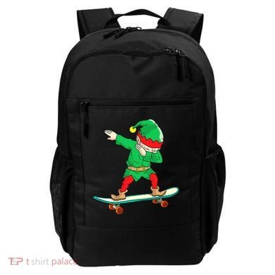 Dabbing Elf Claus Christmas Tree Lights Boys Dab Xmas Backpack