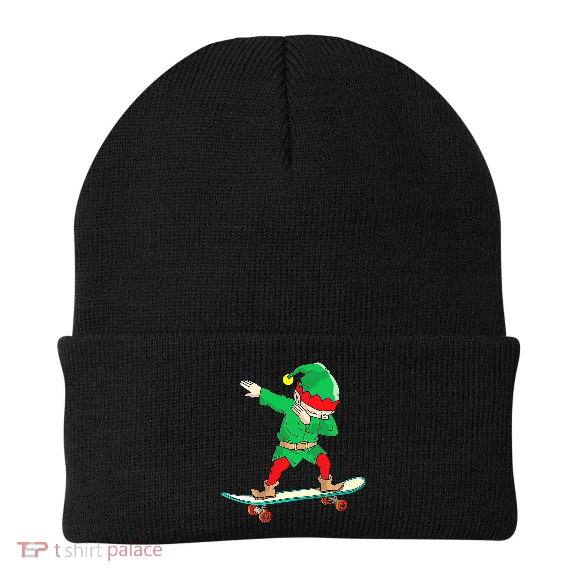 Dabbing Elf Claus Christmas Tree Lights Boys Dab Xmas Beanie