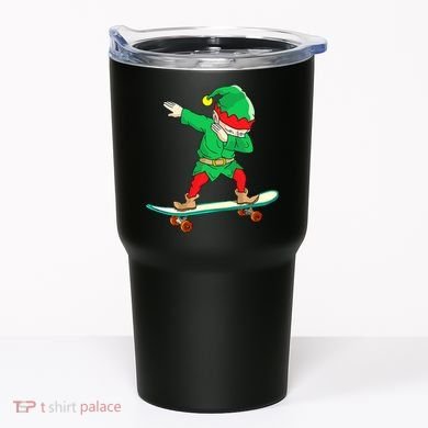 Dabbing Elf Claus Christmas Tree Lights Boys Dab Xmas Tumbler