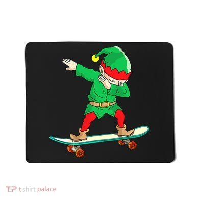 Dabbing Elf Claus Christmas Tree Lights Boys Dab Xmas Mousepad