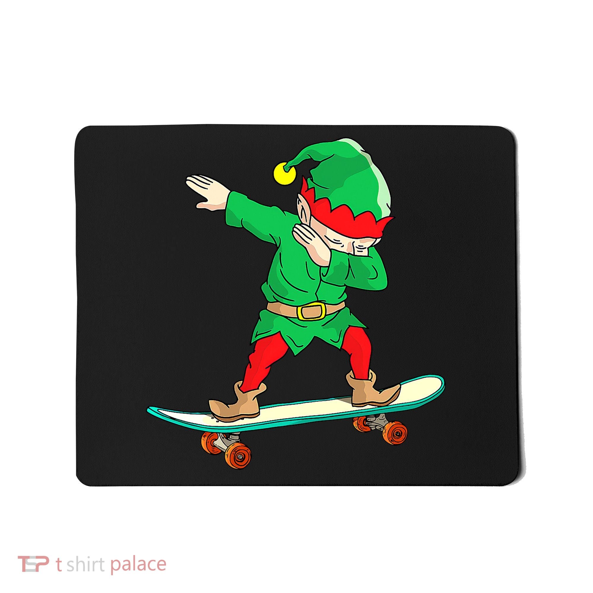 Dabbing Elf Claus Christmas Tree Lights Boys Dab Xmas Mousepad