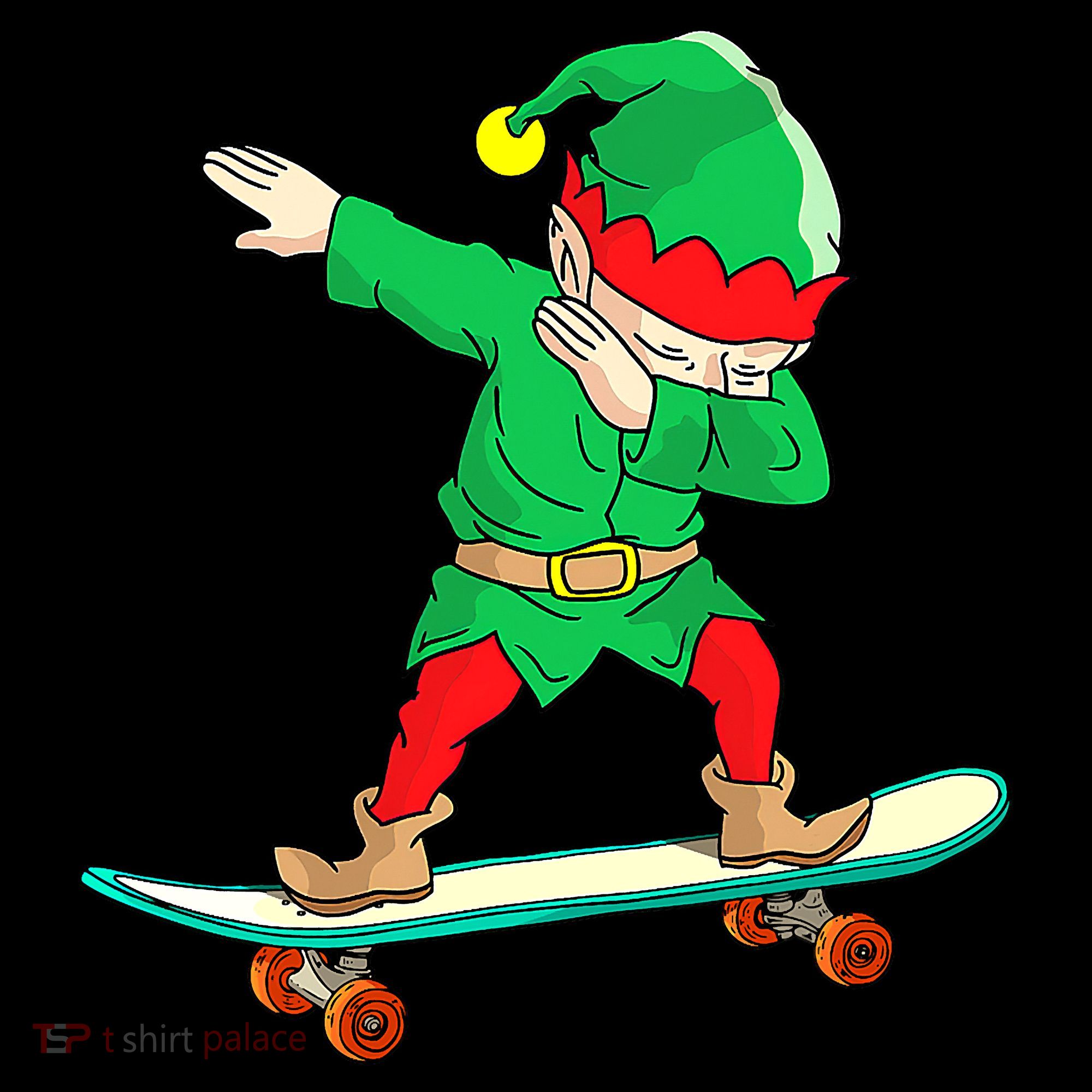 Dabbing Elf Claus Christmas Tree Lights Boys Dab Xmas Mousepad