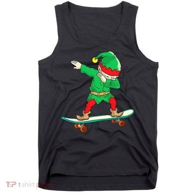 Dabbing Elf Claus Christmas Tree Lights Boys Dab Xmas Tank Top