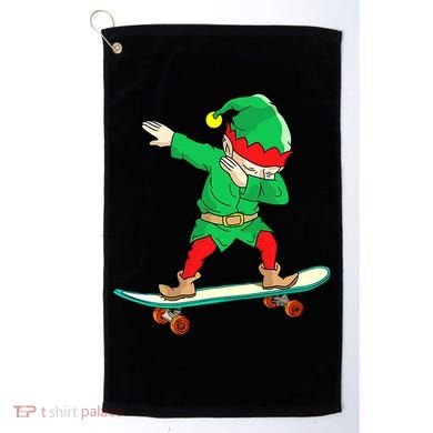 Dabbing Elf Claus Christmas Tree Lights Boys Dab Xmas Golf Towel