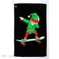Dabbing Elf Claus Christmas Tree Lights Boys Dab Xmas Golf Towel thumb 0