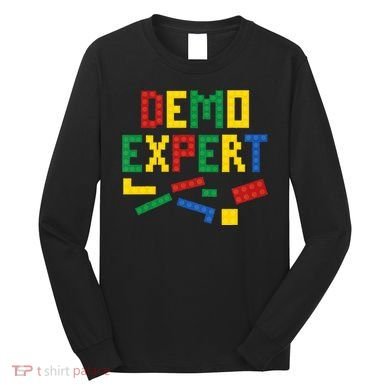 Demo Expert Cool Building Blocks Toy Brick Builder Long Sleeve Shirt
