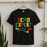 Demo Expert Cool Building Blocks Toy Brick Builder T-Shirt thumb 2