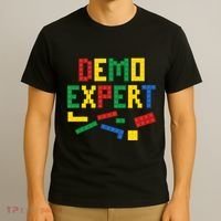 Demo Expert Cool Building Blocks Toy Brick Builder T-Shirt thumb 3