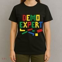 Demo Expert Cool Building Blocks Toy Brick Builder T-Shirt thumb 4