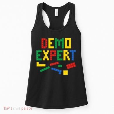 Demo Expert Cool Building Blocks Toy Brick Builder Women's Tank Top
