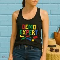 Demo Expert Cool Building Blocks Toy Brick Builder Women's Tank Top thumb 2