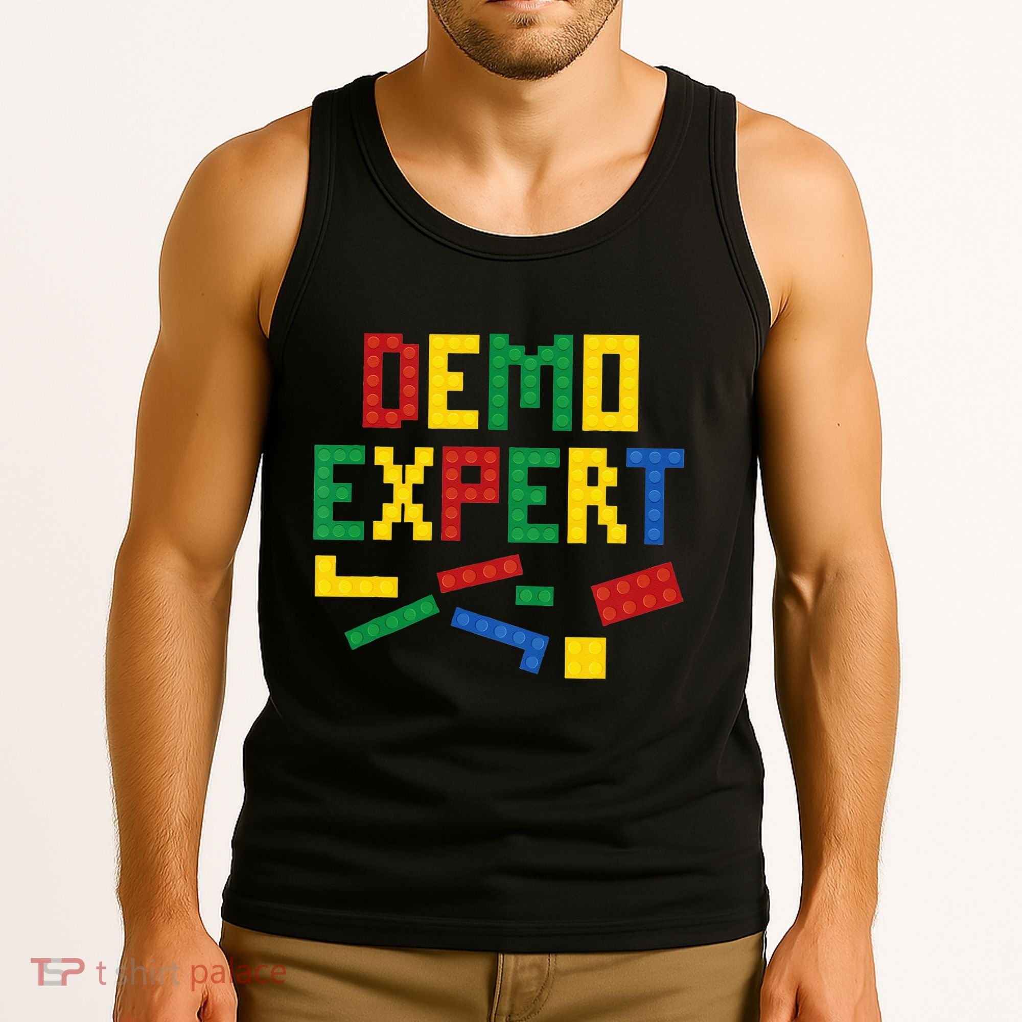 Demo Expert Cool Building Blocks Toy Brick Builder Tank Top