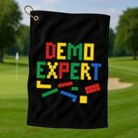 Demo Expert Cool Building Blocks Toy Brick Builder Golf Towel thumb 1