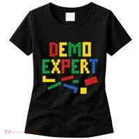 Demo Expert Cool Building Blocks Toy Brick Builder Women's T-Shirt thumb 0