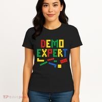 Demo Expert Cool Building Blocks Toy Brick Builder Women's T-Shirt thumb 4