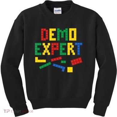 Demo Expert Cool Building Blocks Toy Brick Builder Kids Sweatshirt