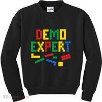 Demo Expert Cool Building Blocks Toy Brick Builder Kids Sweatshirt thumb 0