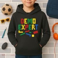 Demo Expert Cool Building Blocks Toy Brick Builder Kids Hoodie thumb 2