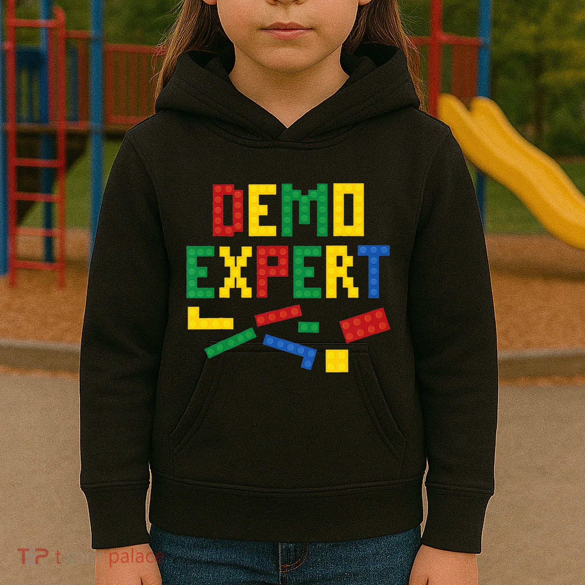 Demo Expert Cool Building Blocks Toy Brick Builder Kids Hoodie
