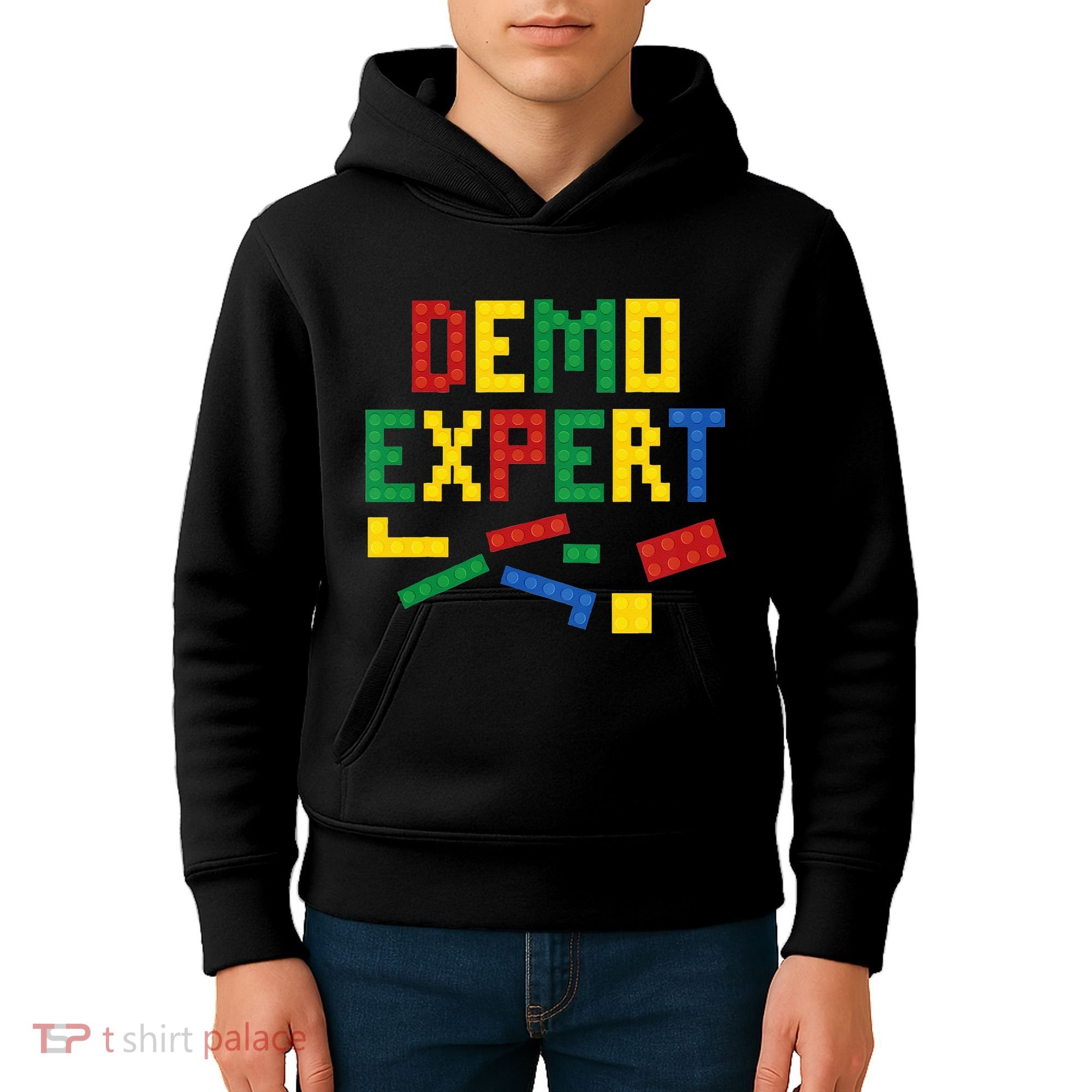 Demo Expert Cool Building Blocks Toy Brick Builder Kids Hoodie