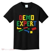 Demo Expert Cool Building Blocks Toy Brick Builder Kids T-Shirt thumb 0