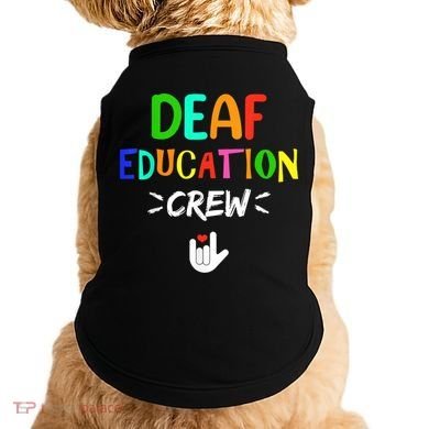 Deaf Education Crew Asl Sign Language Teacher Doggie Tank