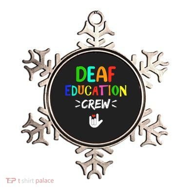 Deaf Education Crew Asl Sign Language Teacher Ornament