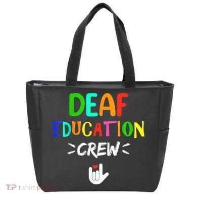 Deaf Education Crew Asl Sign Language Teacher Tote Bag