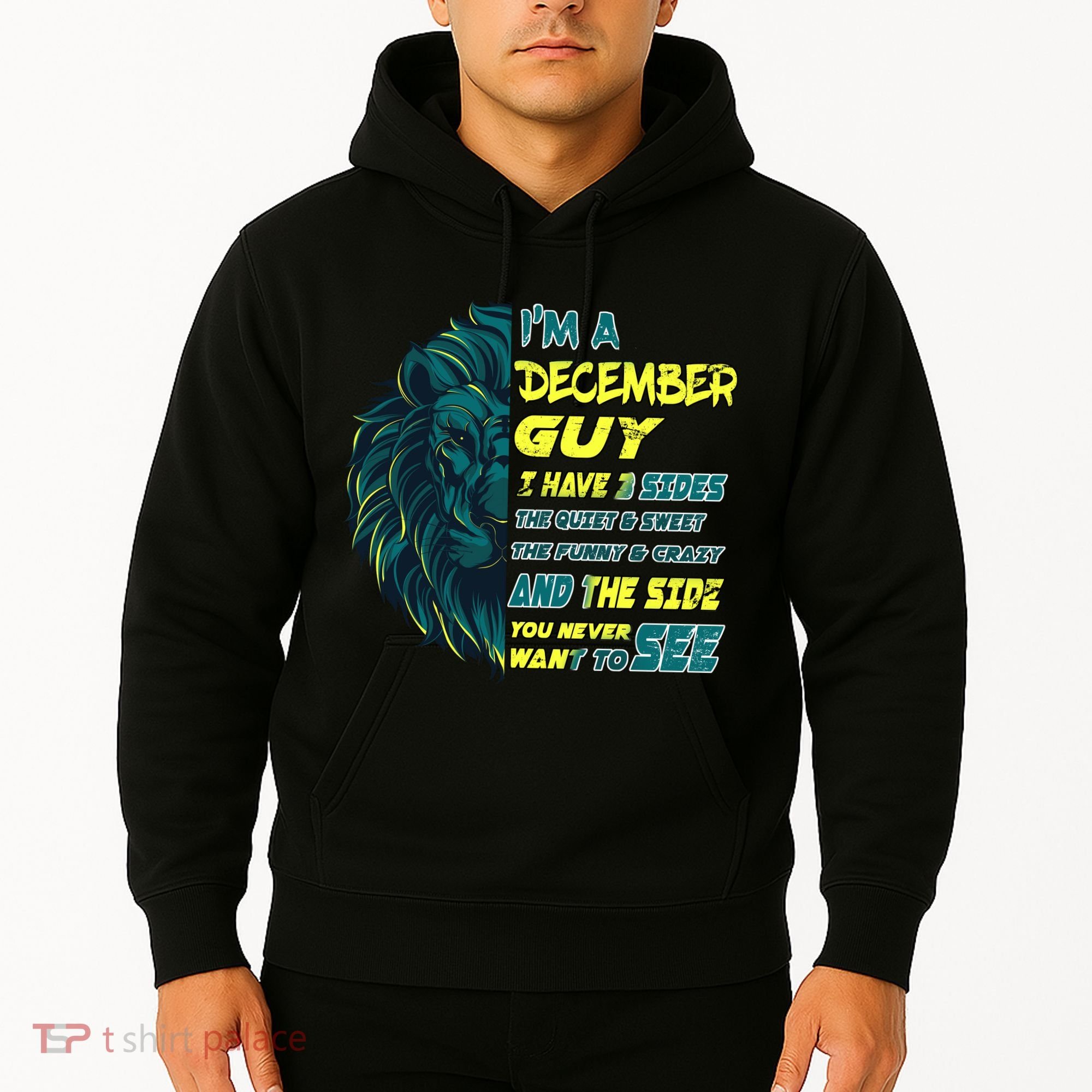 December Birthday Guy Has 3 Sides Sweet Funny Crazy  Hoodie
