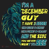 December Birthday Guy Has 3 Sides Sweet Funny Crazy  Beanie thumb 2