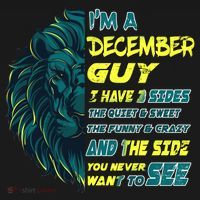 December Birthday Guy Has 3 Sides Sweet Funny Crazy  Ornament thumb 1