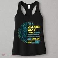 December Birthday Guy Has 3 Sides Sweet Funny Crazy  Women's Tank Top thumb 3