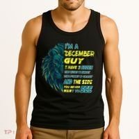 December Birthday Guy Has 3 Sides Sweet Funny Crazy  Tank Top thumb 3