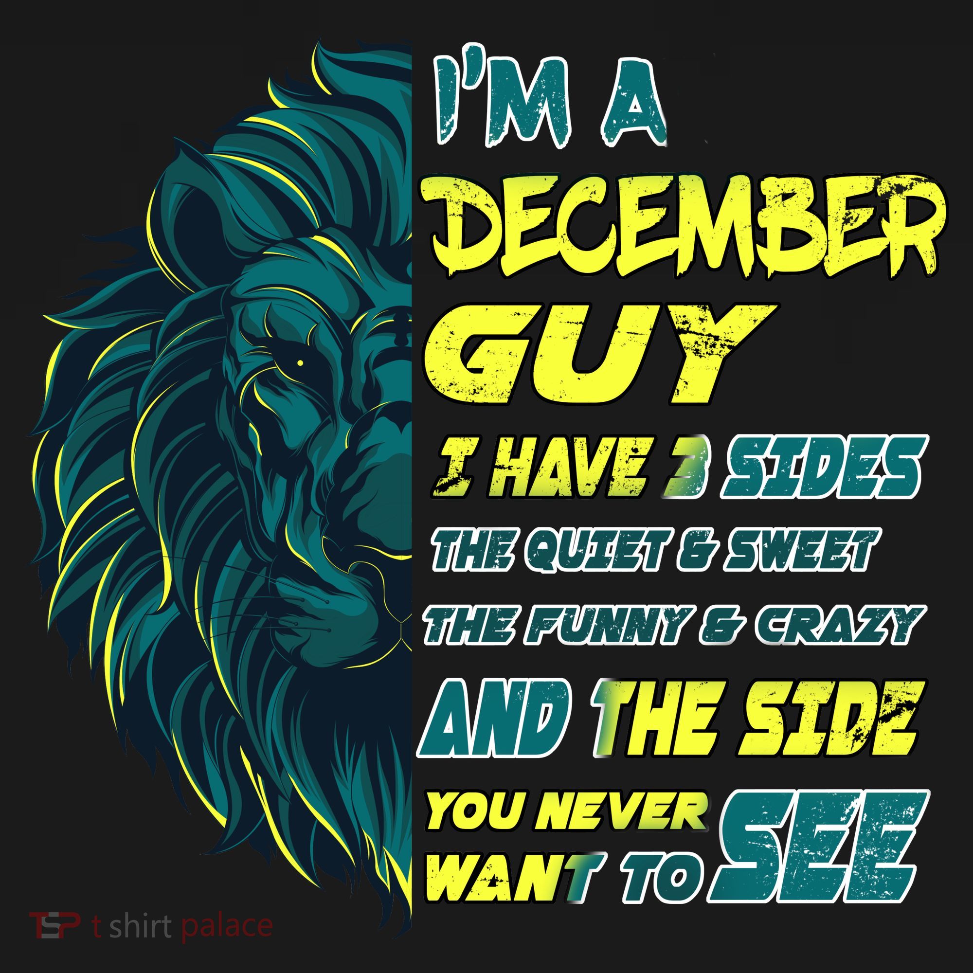 December Birthday Guy Has 3 Sides Sweet Funny Crazy  Women's T-Shirt