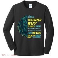 December Birthday Guy Has 3 Sides Sweet Funny Crazy  Kids Long Sleeve Shirt thumb 0