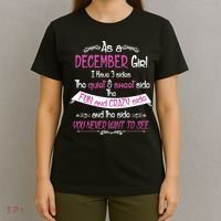 December Girl Sweet But Crazy Funny Birthday T-Shirt thumb 4