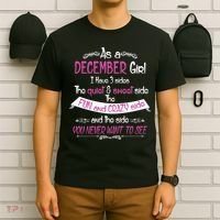 December Girl Sweet But Crazy Funny Birthday T-Shirt thumb 6