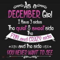 December Girl Sweet But Crazy Funny Birthday Women's Hoodie thumb 2